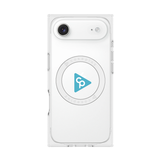 Premium Square Case with MagSafe［ Original - CASEPLAY Logo - Light Blue/C ］