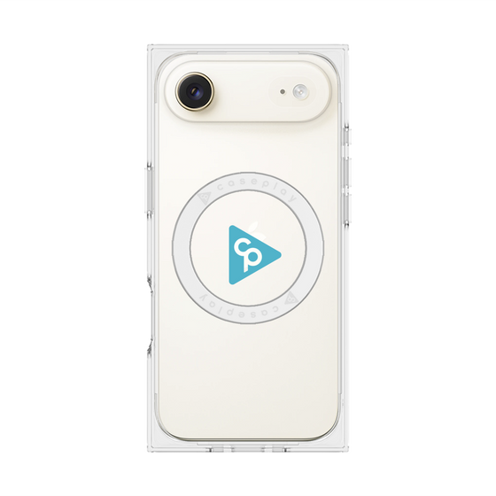 Premium Square Case with MagSafe［ Original - CASEPLAY Logo - Light Blue/C ］