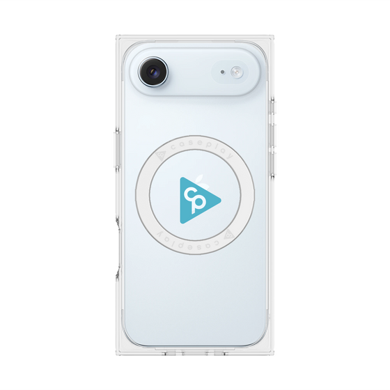 Premium Square Case with MagSafe［ Original - CASEPLAY Logo - Light Blue/C ］