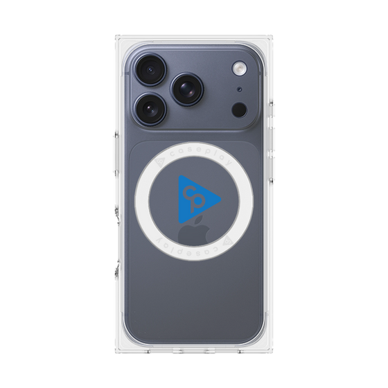 Premium Square Case with MagSafe［ Original - CASEPLAY Logo - Blue/C ］