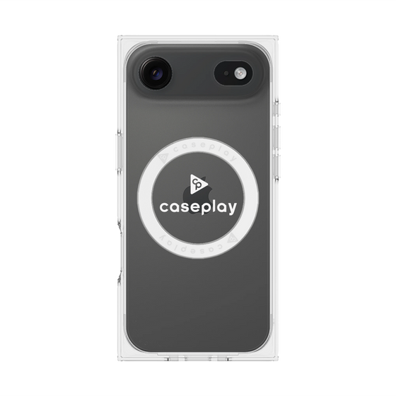 Premium Square Case with MagSafe［ Original - CASEPLAY Logo - White/D ］