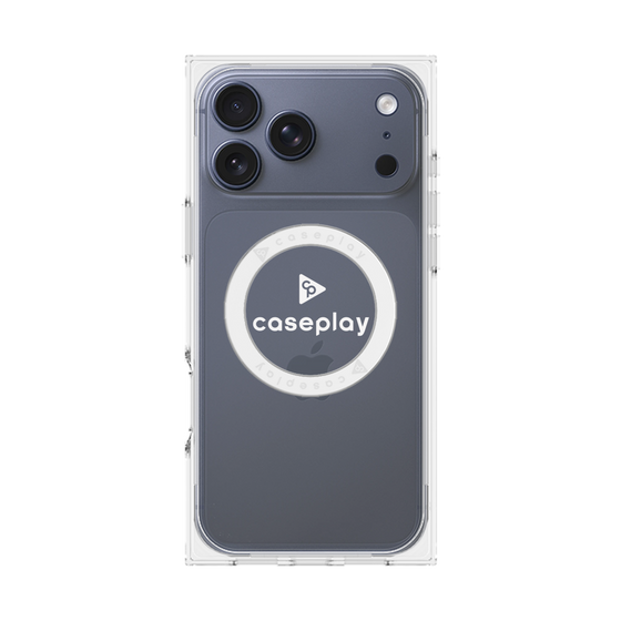 Premium Square Case with MagSafe［ Original - CASEPLAY Logo - White/D ］