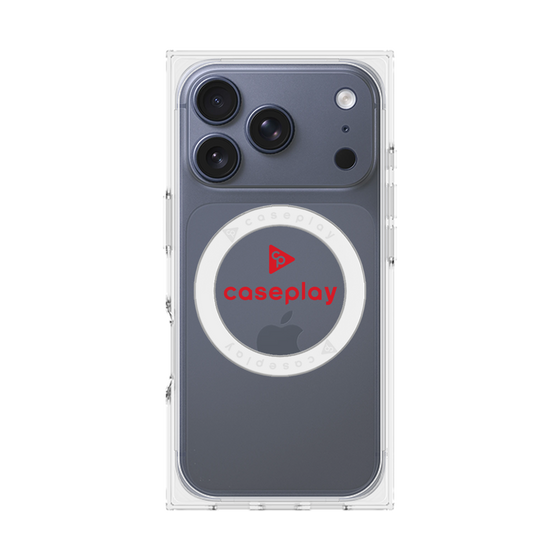 Premium Square Case with MagSafe［ Original - CASEPLAY Logo - Red/D ］