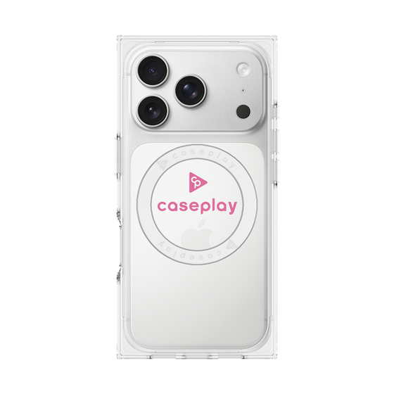 Premium Square Case with MagSafe［ Original - CASEPLAY Logo - Pink/D ］