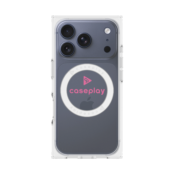 Premium Square Case with MagSafe［ Original - CASEPLAY Logo - Pink/D ］