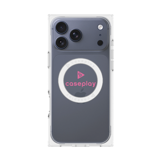 Premium Square Case with MagSafe［ Original - CASEPLAY Logo - Pink/D ］