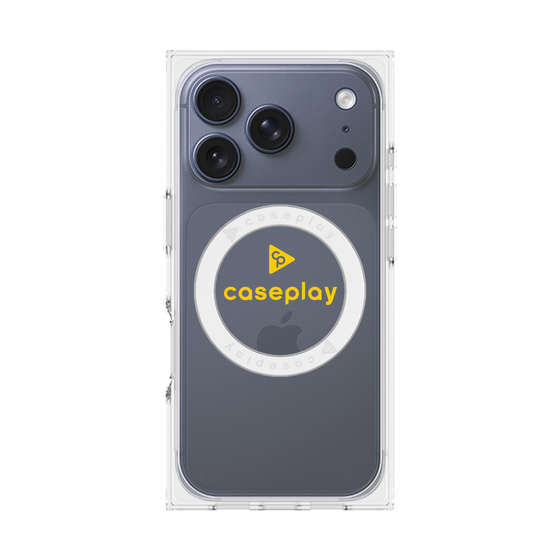 Premium Square Case with MagSafe［ Original - CASEPLAY Logo - Yellow/D ］