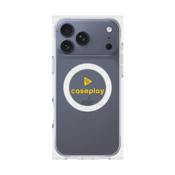 Premium Square Case with MagSafe［ Original - CASEPLAY Logo - Yellow/D ］