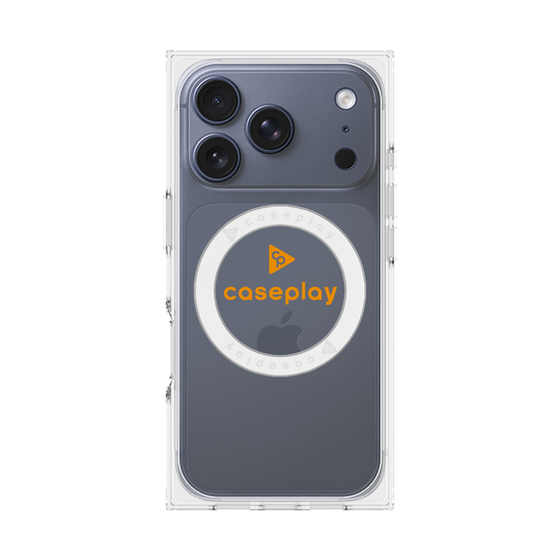 Premium Square Case with MagSafe［ Original - CASEPLAY Logo - Orange/D ］