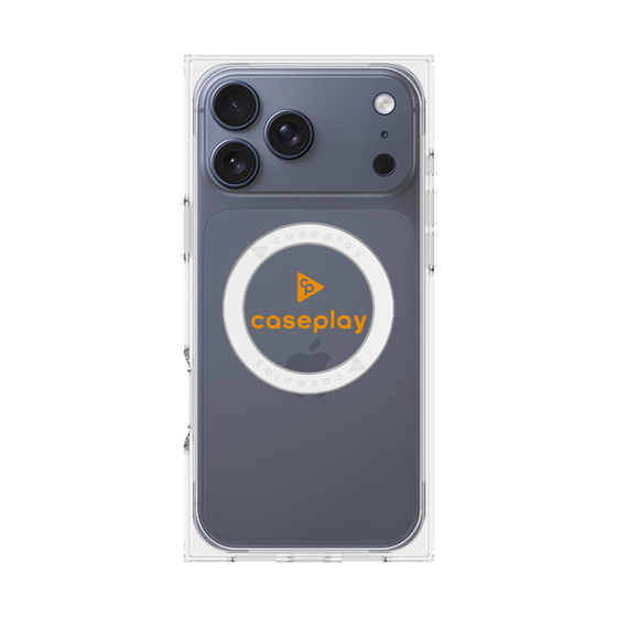 Premium Square Case with MagSafe［ Original - CASEPLAY Logo - Orange/D ］