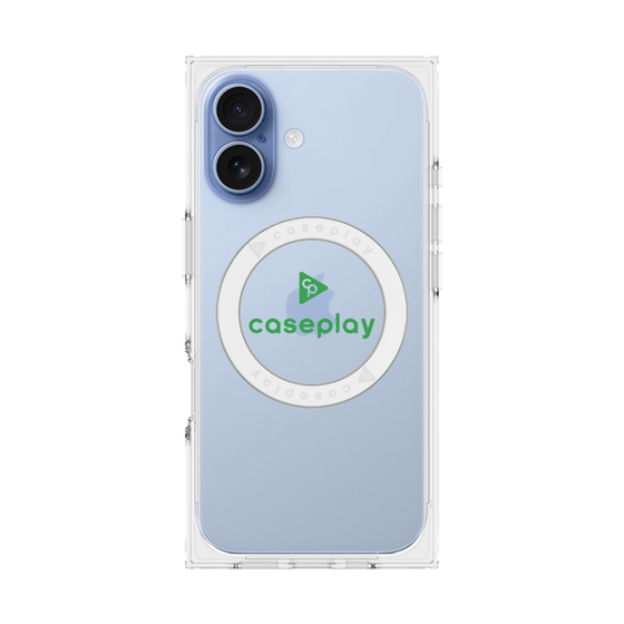 Premium Square Case with MagSafe［ Original - CASEPLAY Logo - Green/D ］