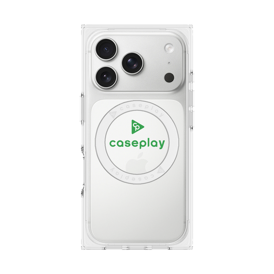Premium Square Case with MagSafe［ Original - CASEPLAY Logo - Green/D ］