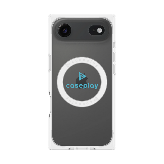 Premium Square Case with MagSafe［ Original - CASEPLAY Logo - Light Blue/D ］