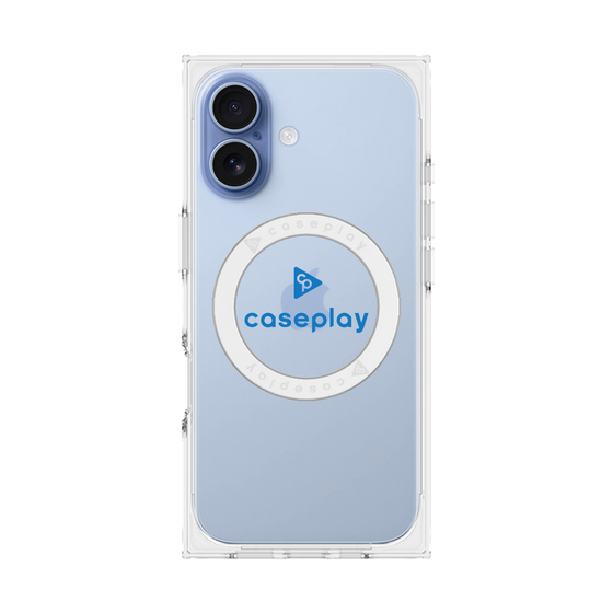 Premium Square Case with MagSafe［ Original - CASEPLAY Logo - Blue/D ］