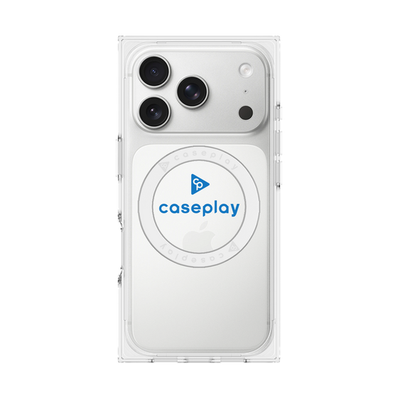 Premium Square Case with MagSafe［ Original - CASEPLAY Logo - Blue/D ］