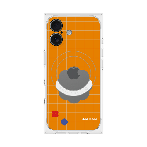 Premium Square Case with MagSafe［ Mod Deco - Original - Retro Orange ］