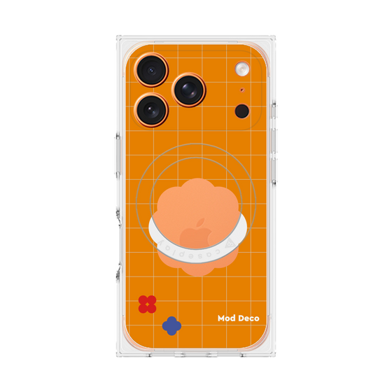 Premium Square Case with MagSafe［ Mod Deco - Original - Retro Orange ］