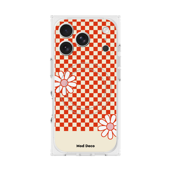 Premium Square Case with MagSafe［ Mod Deco - Original - Retro Flower ］