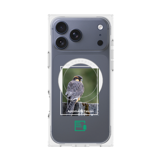 Premium Square Case with MagSafe［ Green Future Project - Aplomado Falcon ］