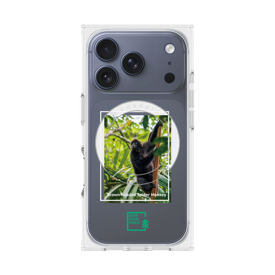 Premium Square Case with MagSafe［ Green Future Project - Brown-headed Spider Monkey ］
