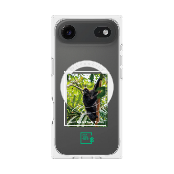 Premium Square Case with MagSafe［ Green Future Project - Brown-headed Spider Monkey ］
