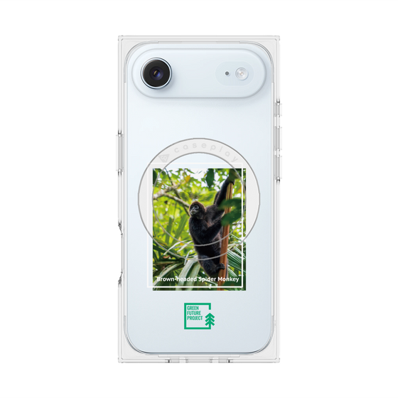 Premium Square Case with MagSafe［ Green Future Project - Brown-headed Spider Monkey ］