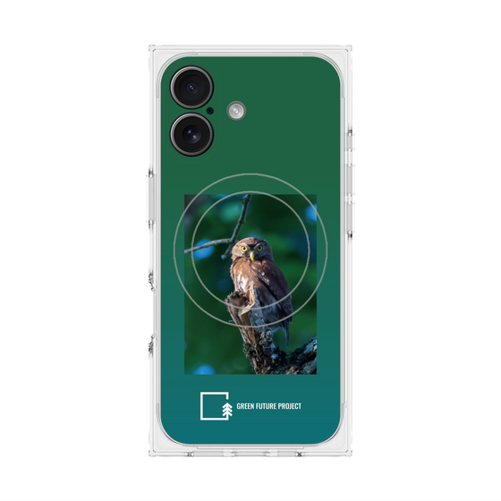 Premium Square Case with MagSafe［ Green Future Project - Ferruginous Pygmy Owl ］