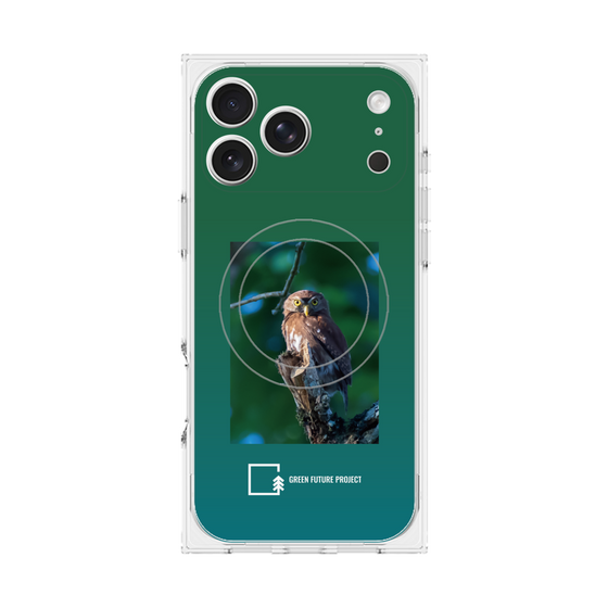 Premium Square Case with MagSafe［ Green Future Project - Ferruginous Pygmy Owl ］