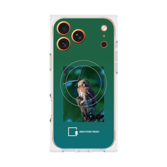 Premium Square Case with MagSafe［ Green Future Project - Ferruginous Pygmy Owl ］