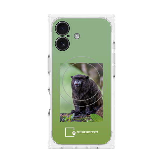 Premium Square Case with MagSafe［ Green Future Project - Black-mantled Tamarin ］