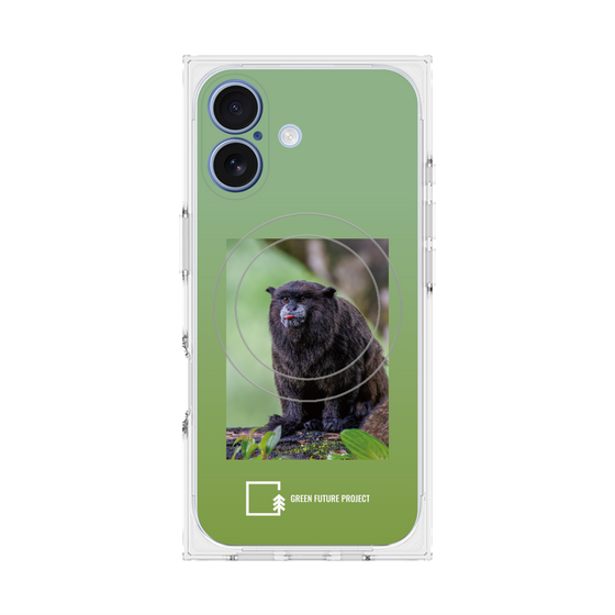 Premium Square Case with MagSafe［ Green Future Project - Black-mantled Tamarin ］