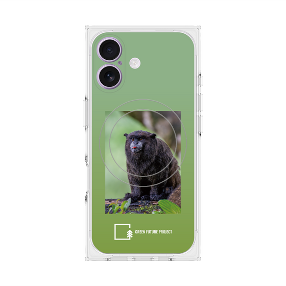 Premium Square Case with MagSafe［ Green Future Project - Black-mantled Tamarin ］