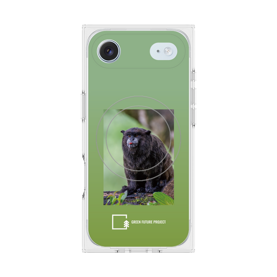 Premium Square Case with MagSafe［ Green Future Project - Black-mantled Tamarin ］