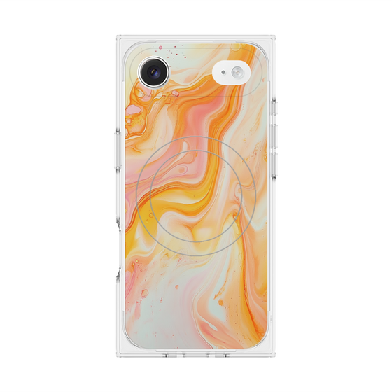 Premium Square Case with MagSafe［ Color Rain - Original - Tangerine Mist ］