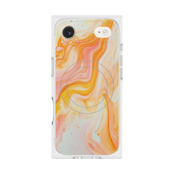 Premium Square Case with MagSafe［ Color Rain - Original - Tangerine Mist ］