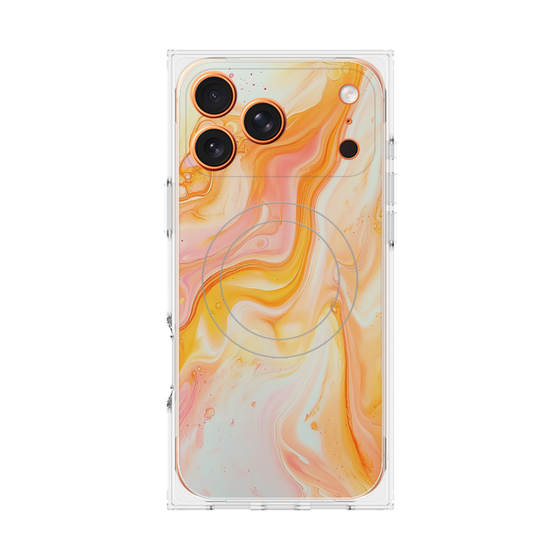 Premium Square Case with MagSafe［ Color Rain - Original - Tangerine Mist ］