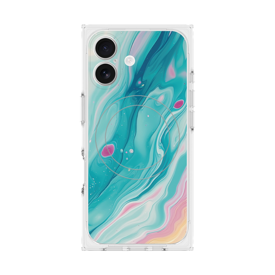 Premium Square Case with MagSafe［ Color Rain - Original - Serene Wave ］