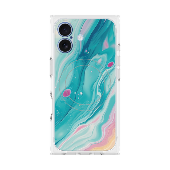 Premium Square Case with MagSafe［ Color Rain - Original - Serene Wave ］