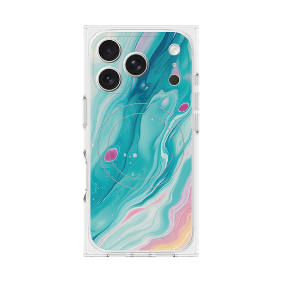 Premium Square Case with MagSafe［ Color Rain - Original - Serene Wave ］