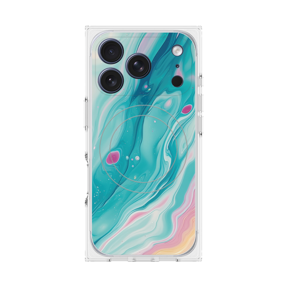 Premium Square Case with MagSafe［ Color Rain - Original - Serene Wave ］