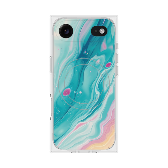 Premium Square Case with MagSafe［ Color Rain - Original - Serene Wave ］