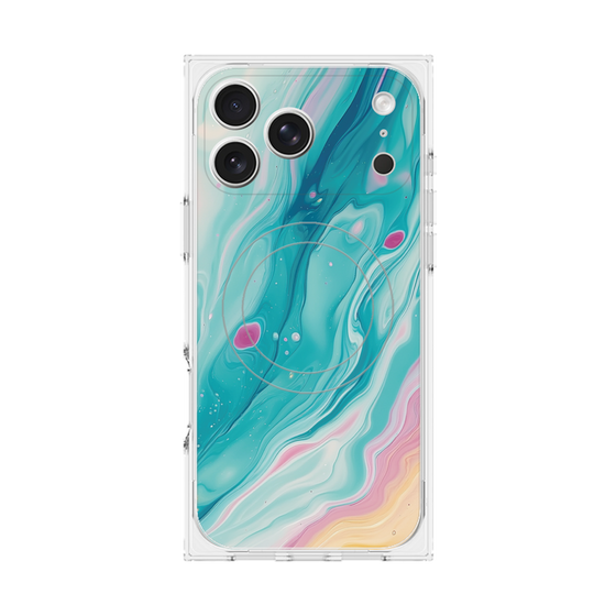 Premium Square Case with MagSafe［ Color Rain - Original - Serene Wave ］