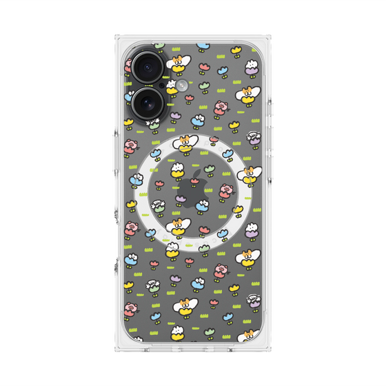 Premium Square Case with MagSafe［ Mokmokchan - Flower - All-over Pattern ］