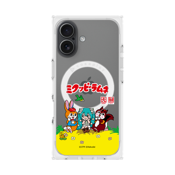 Premium Square Case with MagSafe［ Hatsune Miku × Kuppy Ramune - Package - Clear ］