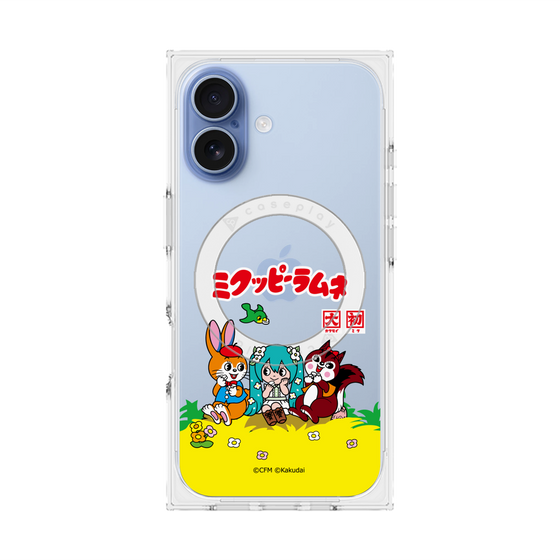 Premium Square Case with MagSafe［ Hatsune Miku × Kuppy Ramune - Package - Clear ］