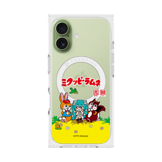 Premium Square Case with MagSafe［ Hatsune Miku × Kuppy Ramune - Package - Clear ］