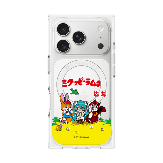 Premium Square Case with MagSafe［ Hatsune Miku × Kuppy Ramune - Package - Clear ］