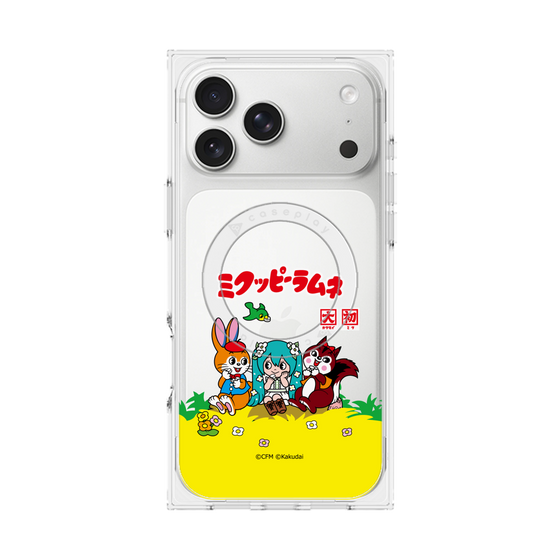 Premium Square Case with MagSafe［ Hatsune Miku × Kuppy Ramune - Package - Clear ］