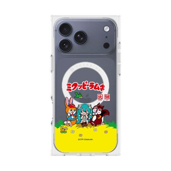 Premium Square Case with MagSafe［ Hatsune Miku × Kuppy Ramune - Package - Clear ］