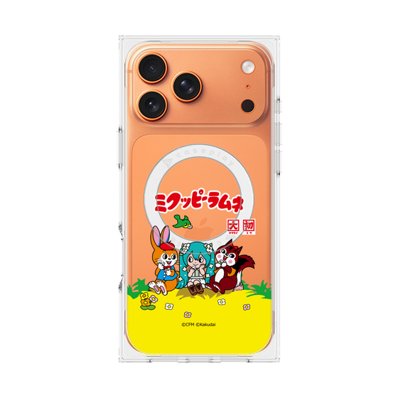 Premium Square Case with MagSafe［ Hatsune Miku × Kuppy Ramune - Package - Clear ］